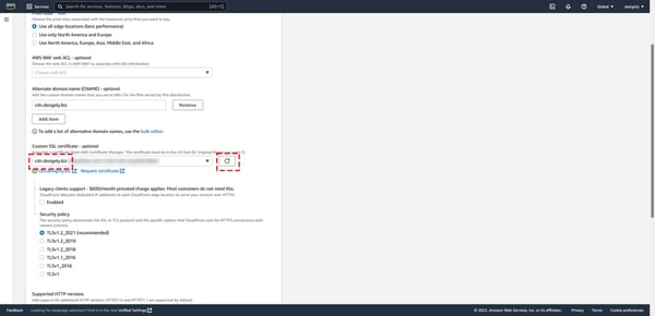Select Your Certificate and Click Save Changes