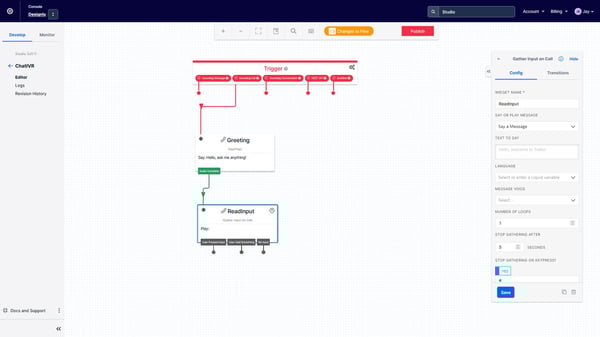 Create a read input widget