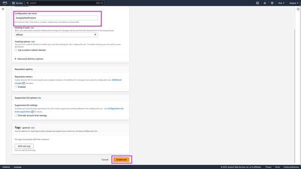 Create configuration set
