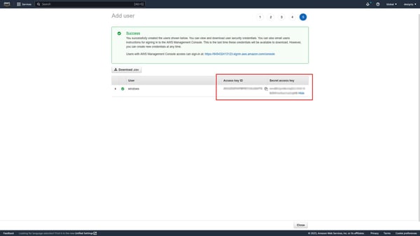 Access IAM Security Credentials