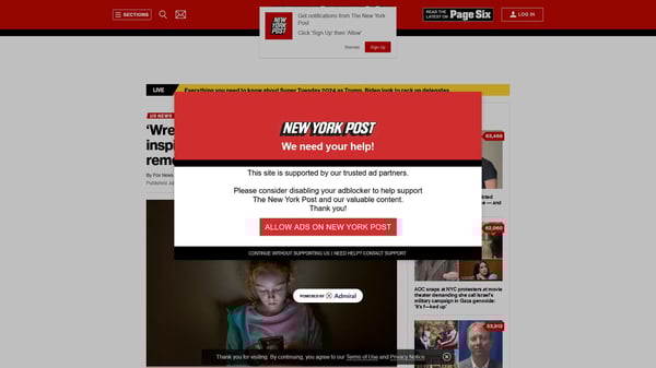 The New York Post Front Page