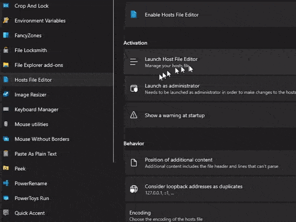 Hosts File Editor Demo