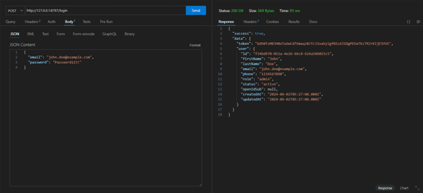 user endpoint test